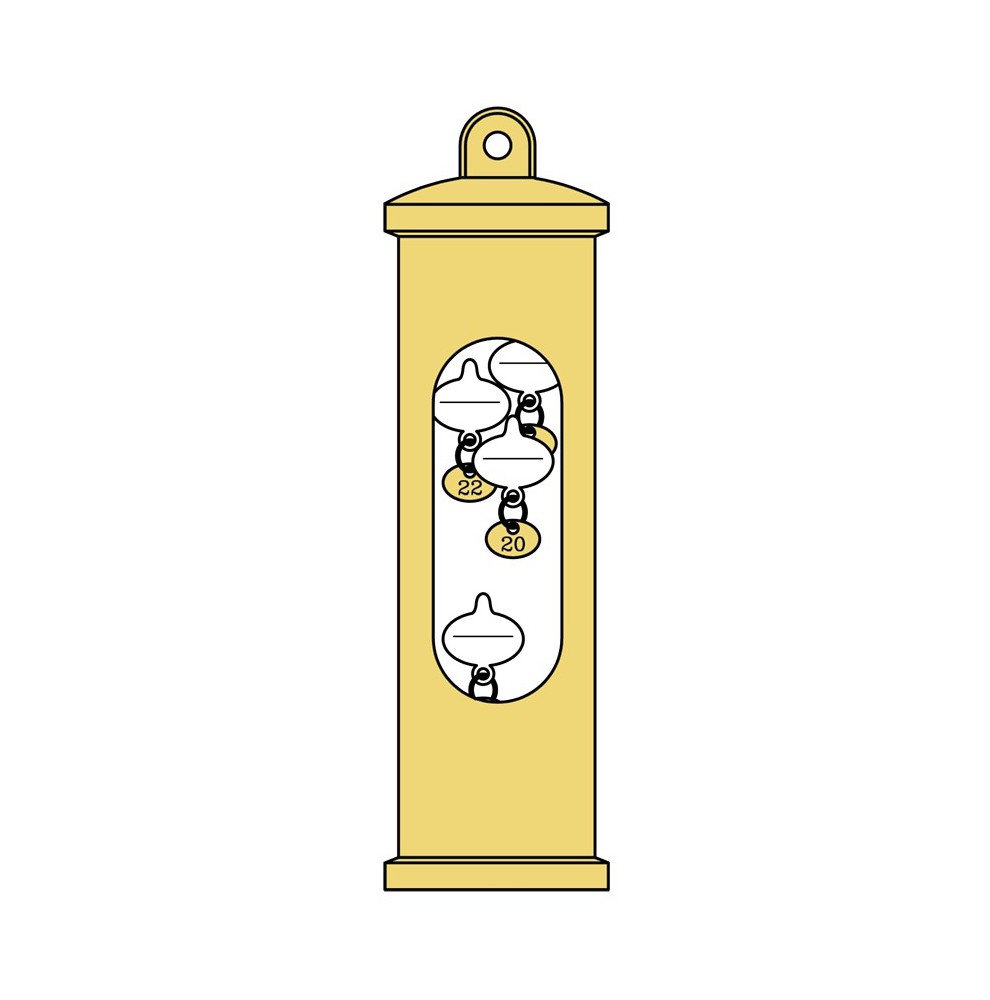 THE BRASS GALILEIGLASS THERMOMETER