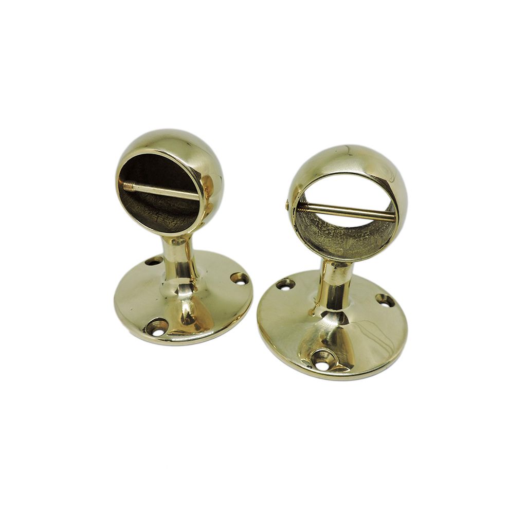 Brass polished hand rail brackets