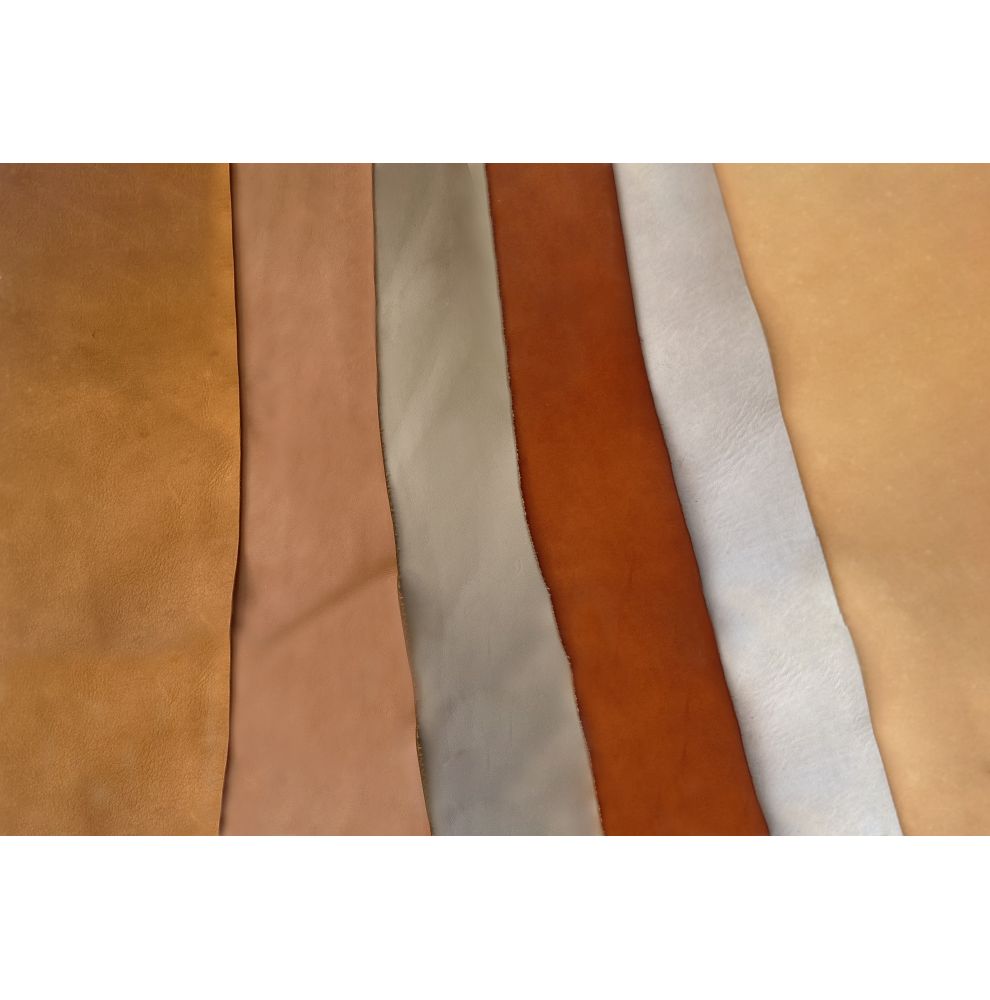 Flexible natural leather 1,5mm ocher