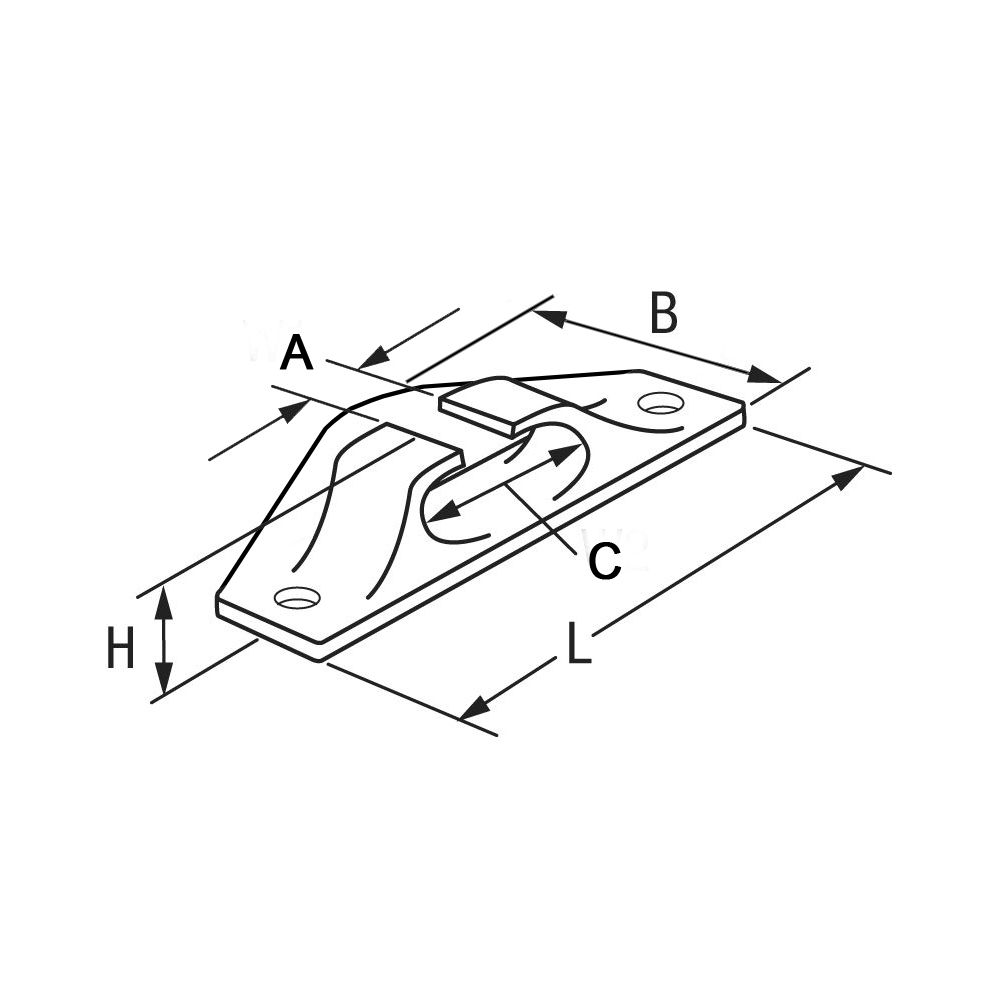 Small brass fairlead for stern