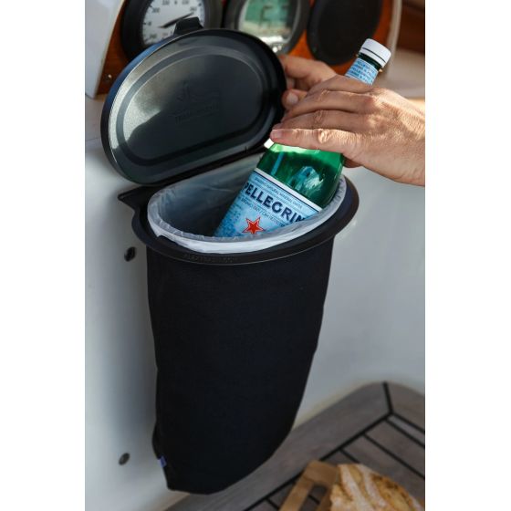 Retractable and flexible 5L water gray bin for boats