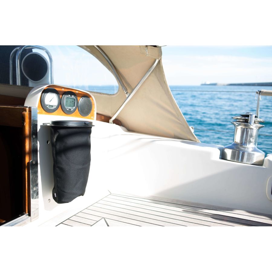 Retractable and flexible 5L water gray bin for boats