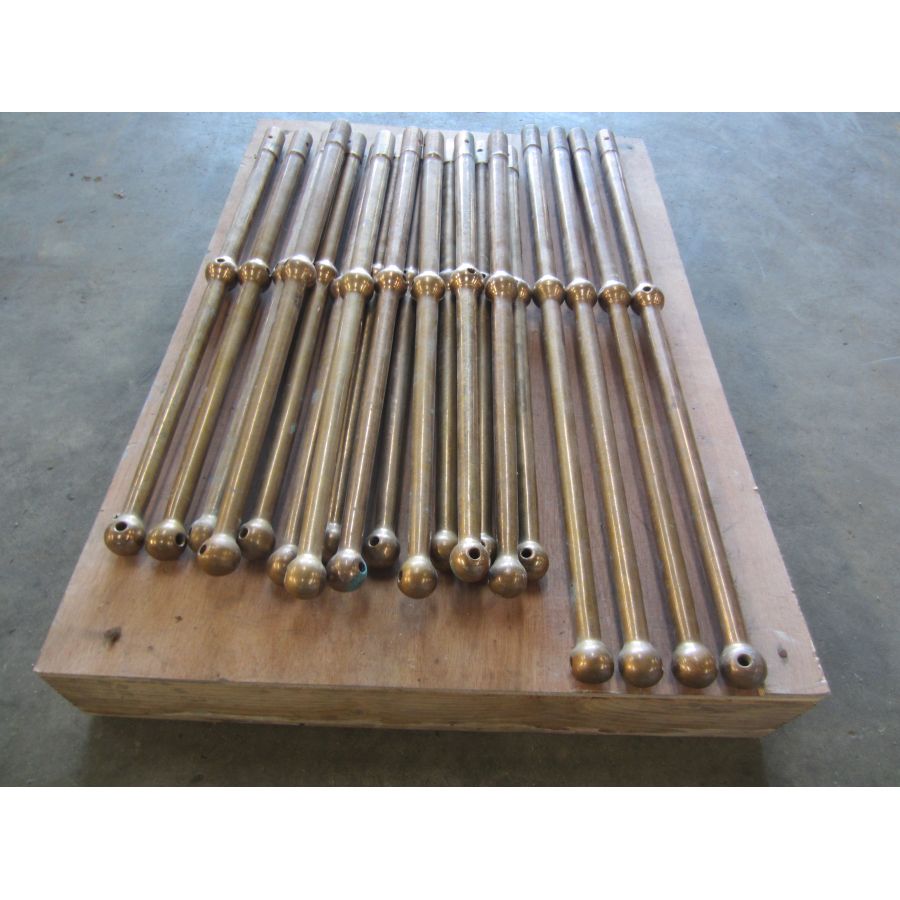 Set of 20 solid bronze tapered stanchions