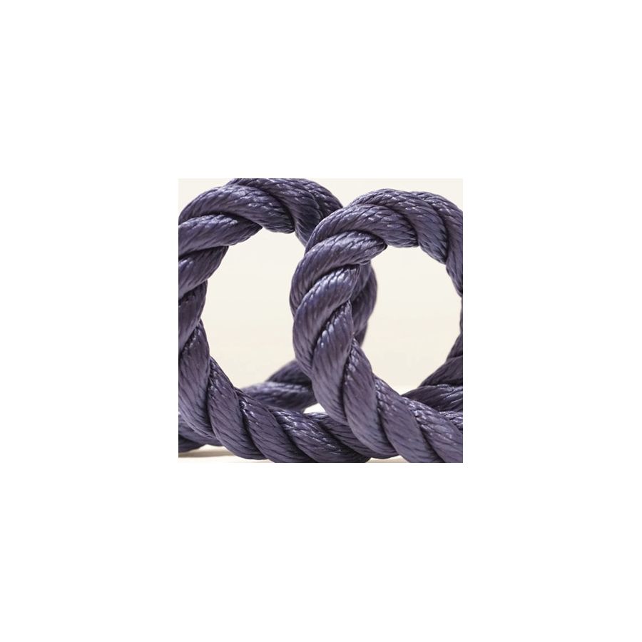 3-strand mooring rope in navy blue polypropylene