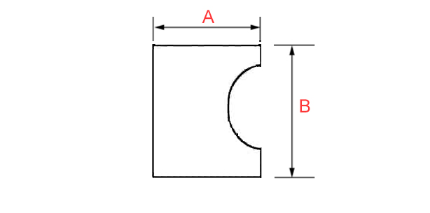 plan bouton meuble cylindrique à encoche laiton