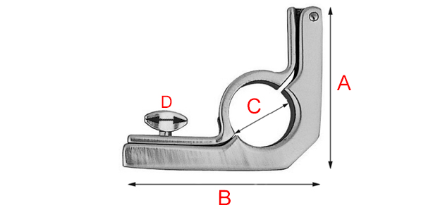 Support d'angle d'escalier pour tringle en laiton